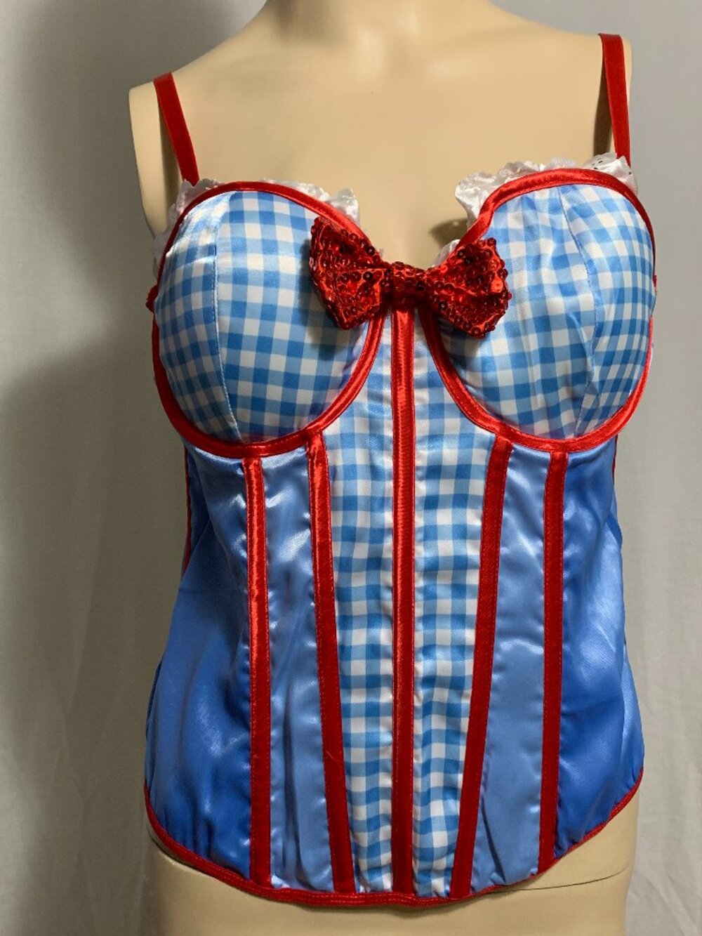 Storybook Corset Dorothy Wizard Of Oz Kansas Cutie Cosplay Costume Halloween M/L